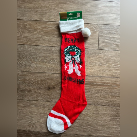 NWT "Merry Christmas" vintage 24" stocking - Picture 1 of 2